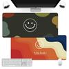 Extra Large Smiley Face Mouse Pad with Stitched Edges - Office, Gaming, and Anime Keyboard Desk Pad