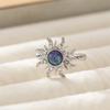 Princess Sun Opal Zircon Pandant Necklace Ring Bracelet Women Girls Engagement Party Jewelry Accessories Gift