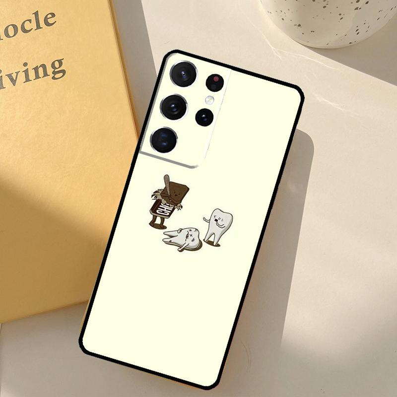 Чехол для телефона с рисунком зубов для стоматолога для Samsung Galaxy S23 S20 S21 S22 S24 S25 Ultra S9 S10 Plus S25 FE Защитный корпус