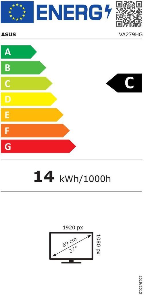 Ecran PC - ASUS - VA279HG Eye Care - 27" - IPS - Full HD - 120Hz - 1ms - Adaptive-Sync - 99% sRGB - HDMI