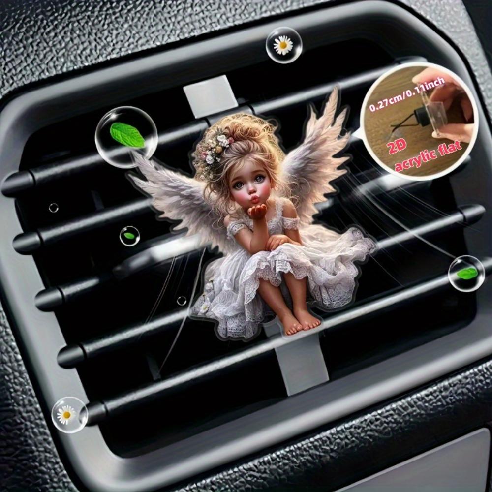 2D плоская девушка зажим для вентиляционного отверстия автомобиля декоративный диффузор (аромат не включен), декор салона автомобиля, клипса для ароматерапии, идеально подходит для праздничных подарков