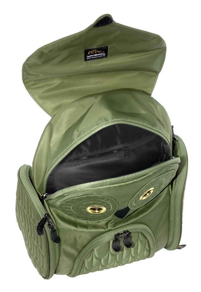 MORN CREATIONS Owl Classic Backpack Olive M Size
