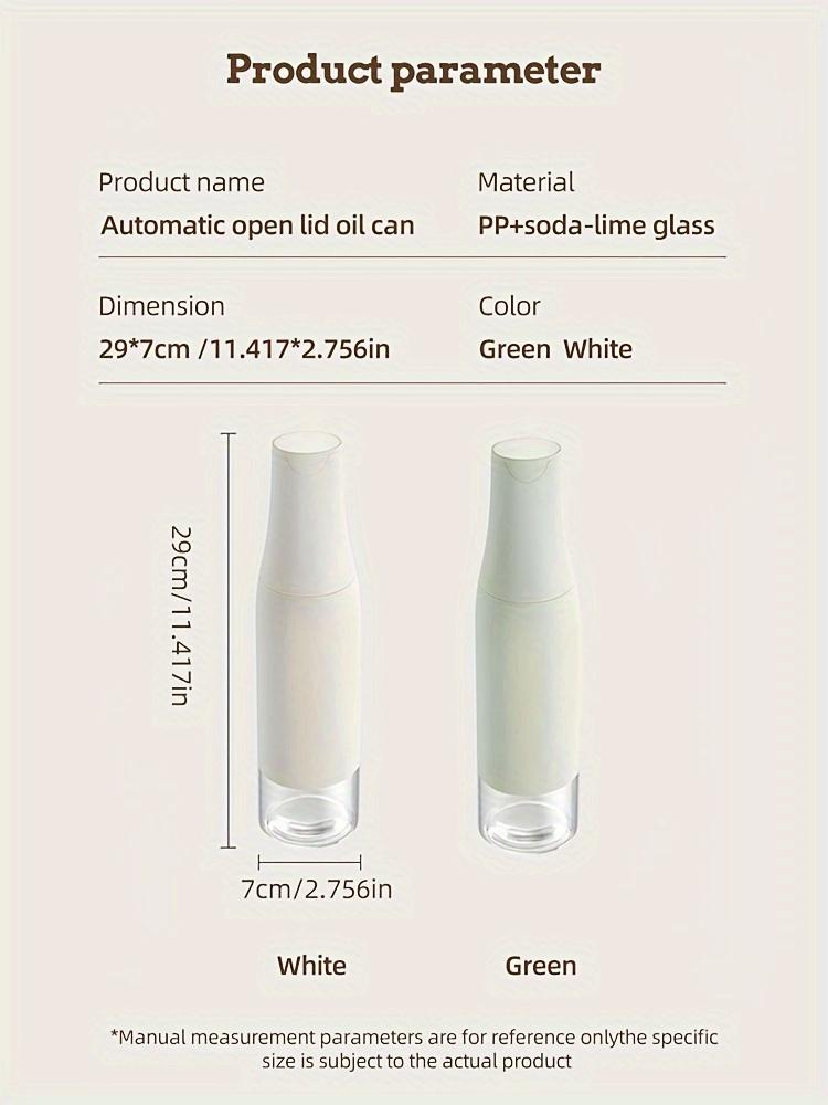 Автоматический стеклянный диспенсер для масла без BPA, герметичная бутылка для приправ для кухни для оливкового масла, уксуса