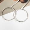 Silver Gold And Geometric Hoop Earrings Fashionable Minimalist Alloy Jewelry For Women