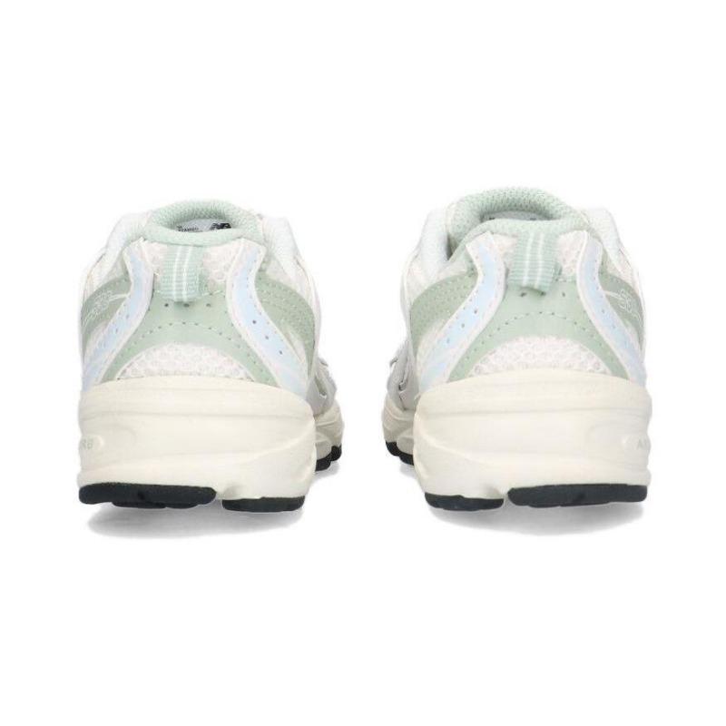 New Balance 530 Kids Wear Resistant Low Running Shoes White Green PZ530ZO