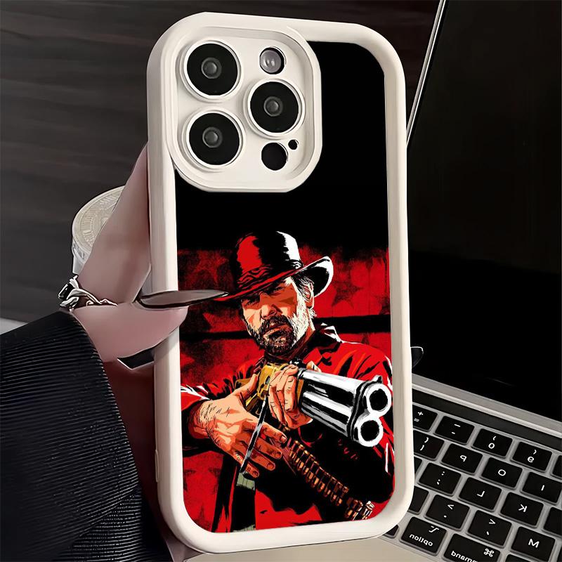 Чехол для телефона iPhone 17 Air 16E 15 16 Pro Max Red Dead R-Redemption Cover 14 Plus 13 12 Mini Мягкий Силиконовый Fundas