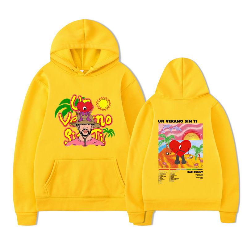 New Album Un Verano Sin Ti Peripheral Hoodie Bad Bunny Hooded Sweater Men And Women