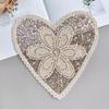 Champagne Apricot Heart Mesh Sequined Lace Lace Cloth Sticker Clothing Sweater Top Decorative Cloth Sticker Accessories