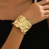 17KM 1 ШТ. Изысканные классические широкие открытые браслеты для женщин, панк, хип-хоп, золотистого цвета, с нерегулярной текстурой, минималистичные ювелирные изделия, подарки