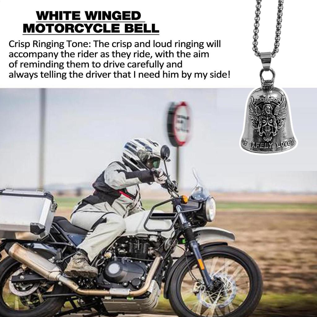Motorcycle Bell For Men Angel Motorbike Supplies Portable Motorbike Bell For Long-Distance Drive Road Trip Daily Commute