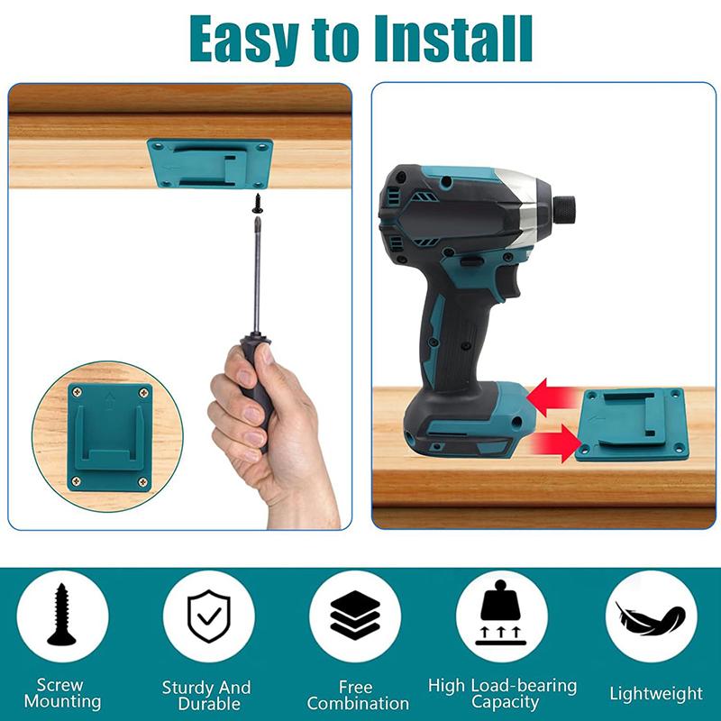 Держатель инструмента Крепление для док-станции 18 В Фиксирующие устройства Кейс для держателя инструмента для дрели Скоба для хранения станка Подставка Слоты