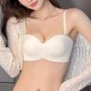 Бесшовный бюстгальтер с полуоткрытой чашкой и подкладкой для маленькой груди - Регулируемый, приподнимающий, цельный, беспроводной топ-труба