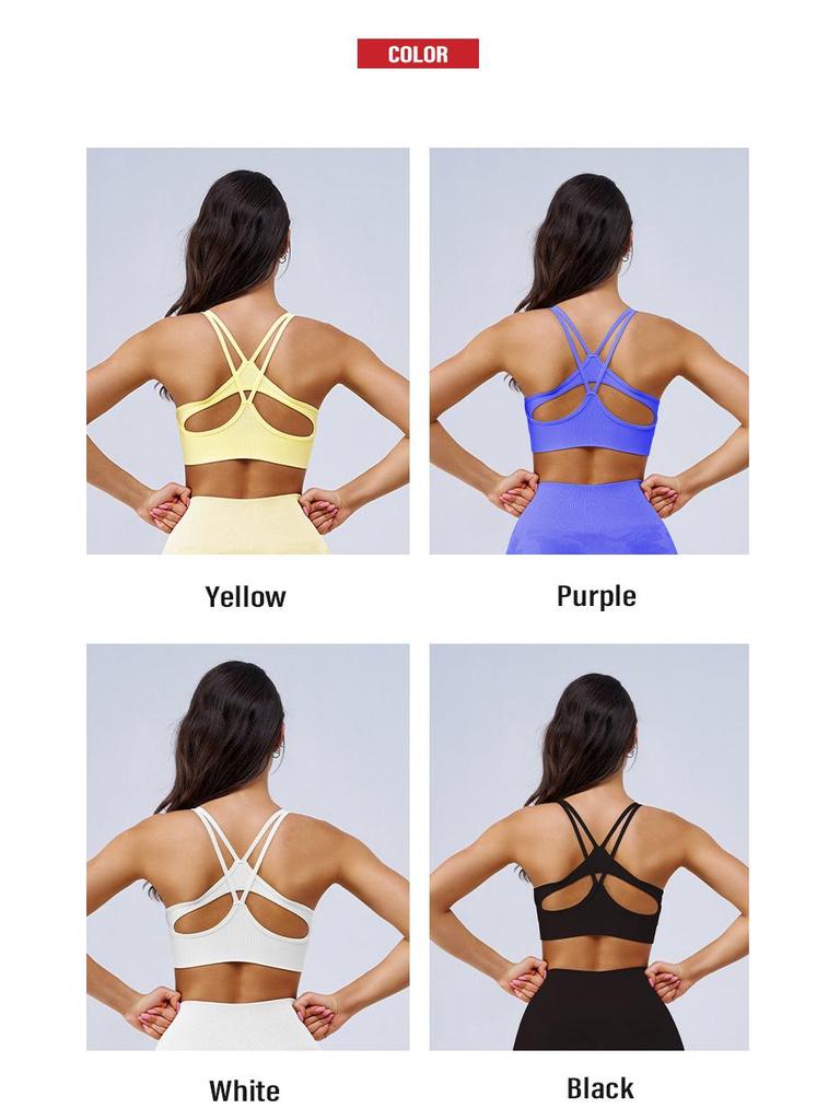 Women's Medium-High Intensity Cross-Border Sports Bra - Shockproof & Supportive for Running and Yoga