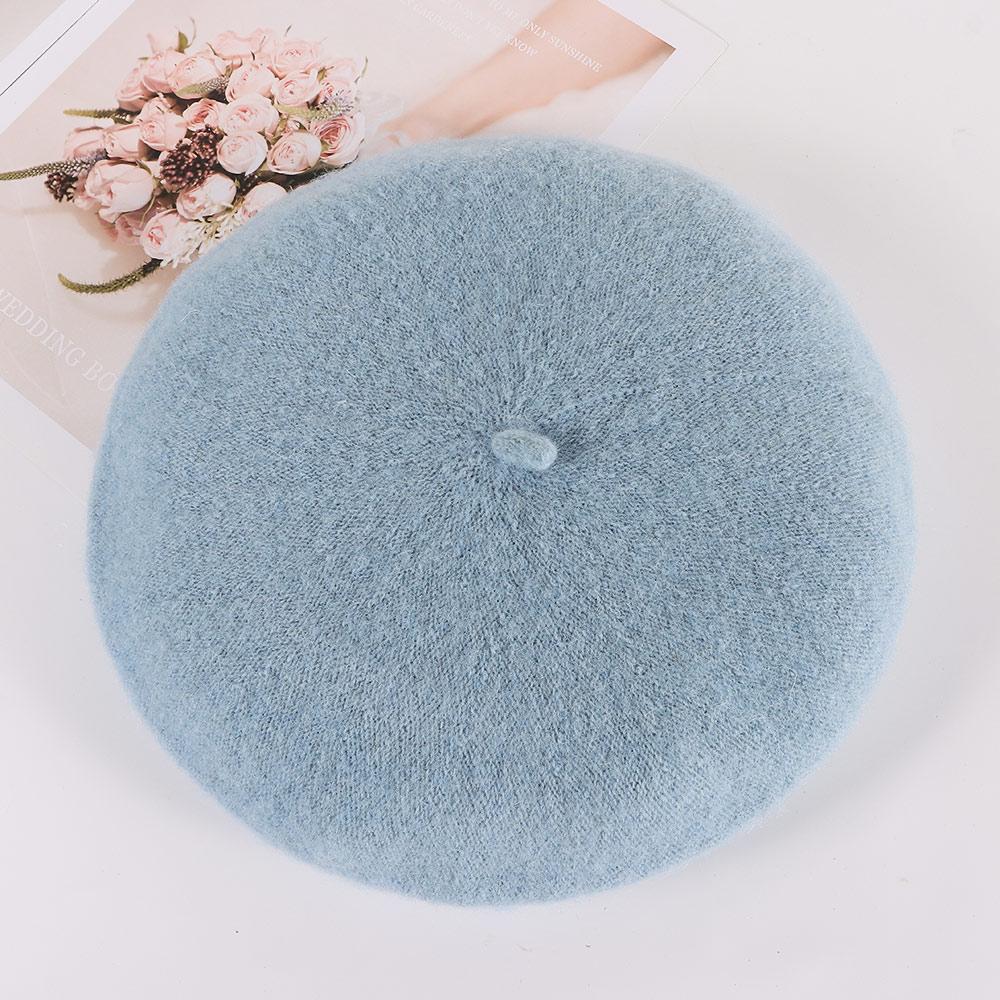 French Baggy Winter Warm Wool Beret Cap Felt Berets Autumn Beret Hat Flat Cap Hat