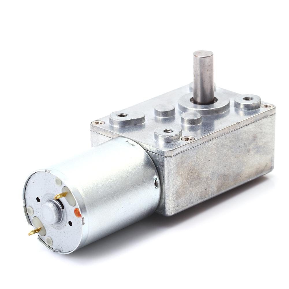 Электродвигатель-редуктор постоянного тока 12 В, мини, 2-100 об/мин, металлический червячный редуктор, квадратный, самоблокирующийся, из нержавеющей стали, для мини-лебедки