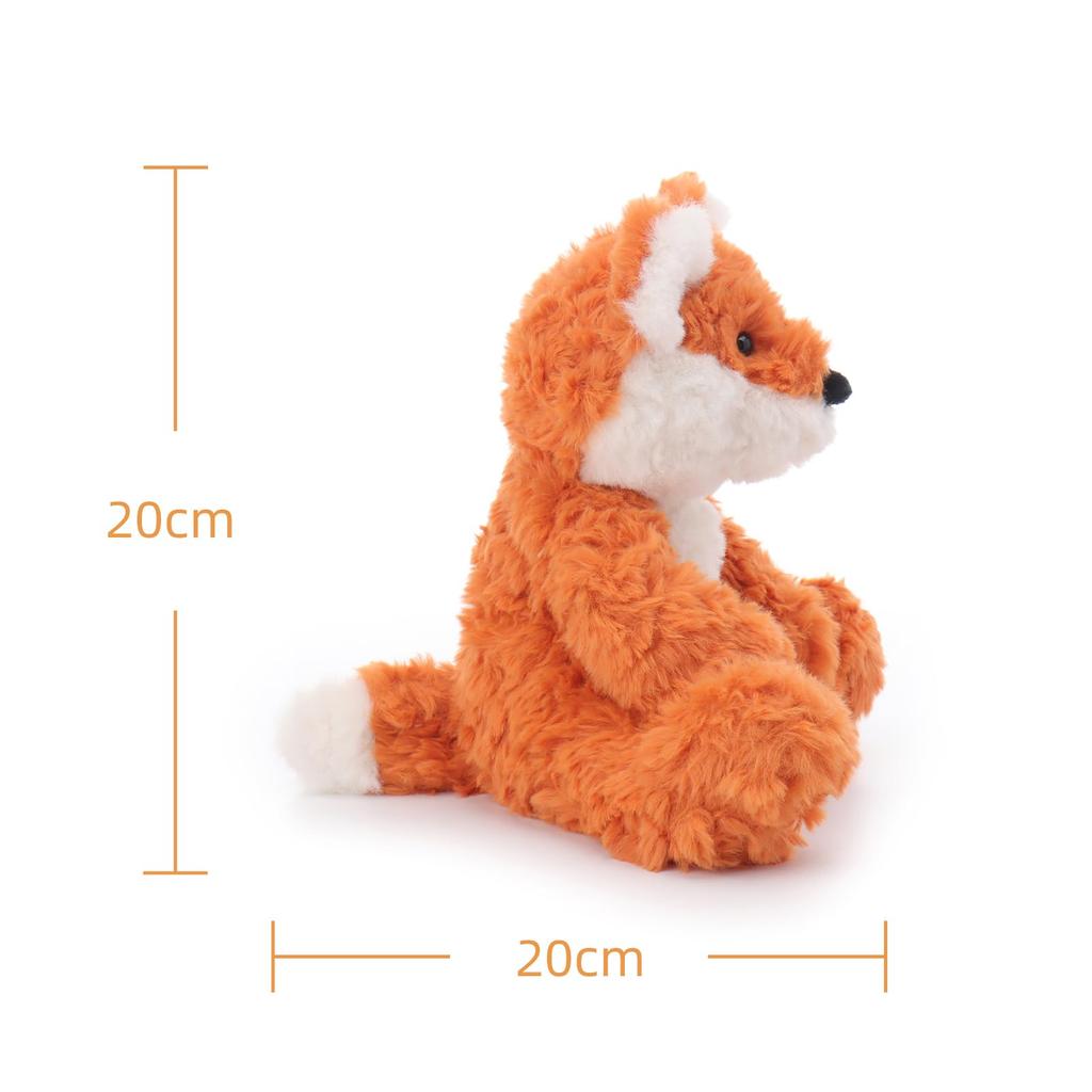 Apricot Lamb Flower Fox Plush Toy for Soft and Fluffy Flower Fox for Girls and 20cm Kids, Cute, Boys,