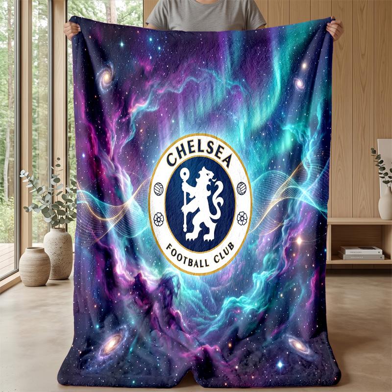 Chelsea FC Theme blanket Soft Flannel Blanket Plush Throw Blanket Cozy Sofa Bed Blanket for Home Decor