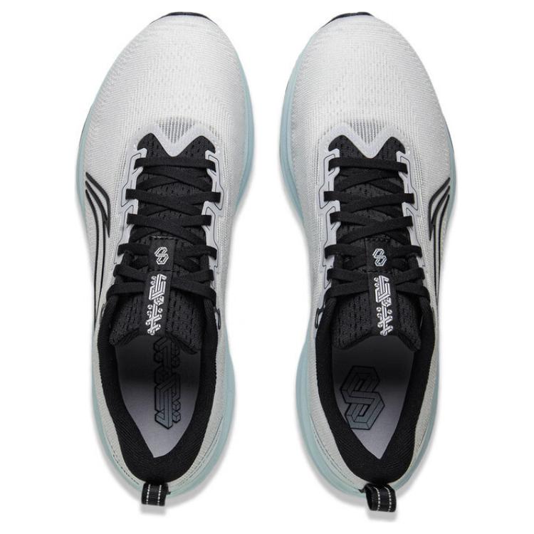 Li Ning Red Hare 8 Тканевые Низкие Повседневные Для Теста по Физической Подготовке Медицинского Осмотра Тренировок Беговые Кроссовки Мужские Бело-Синие ARPV001-8