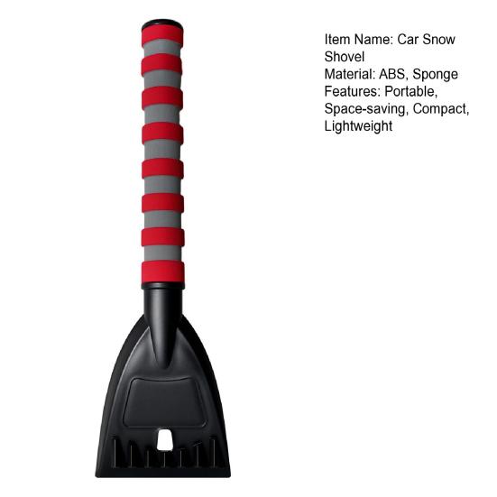 Car Snow Shovel Ice Scraper Multi-Purpose Winter Tool for Windshield Windows Ergonomic Handle Scratch-free Snow Removal Tool