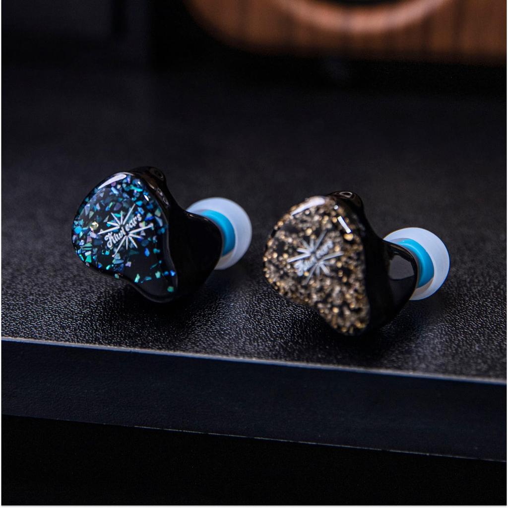 Linsoul Kiwi Ears Astral Hybrid (1DD+6BA) Professional Audiophile In-Ear Monitors with 10mm Dynamic Driver and Subwoofer, Six Balanced Armature