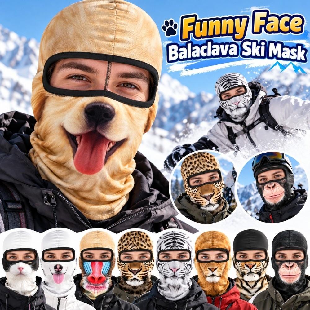 Breathable Eye Hole Funny Ski Mask Full Coverage Ski Mask Hood New Neck Gaiter For Men Woman