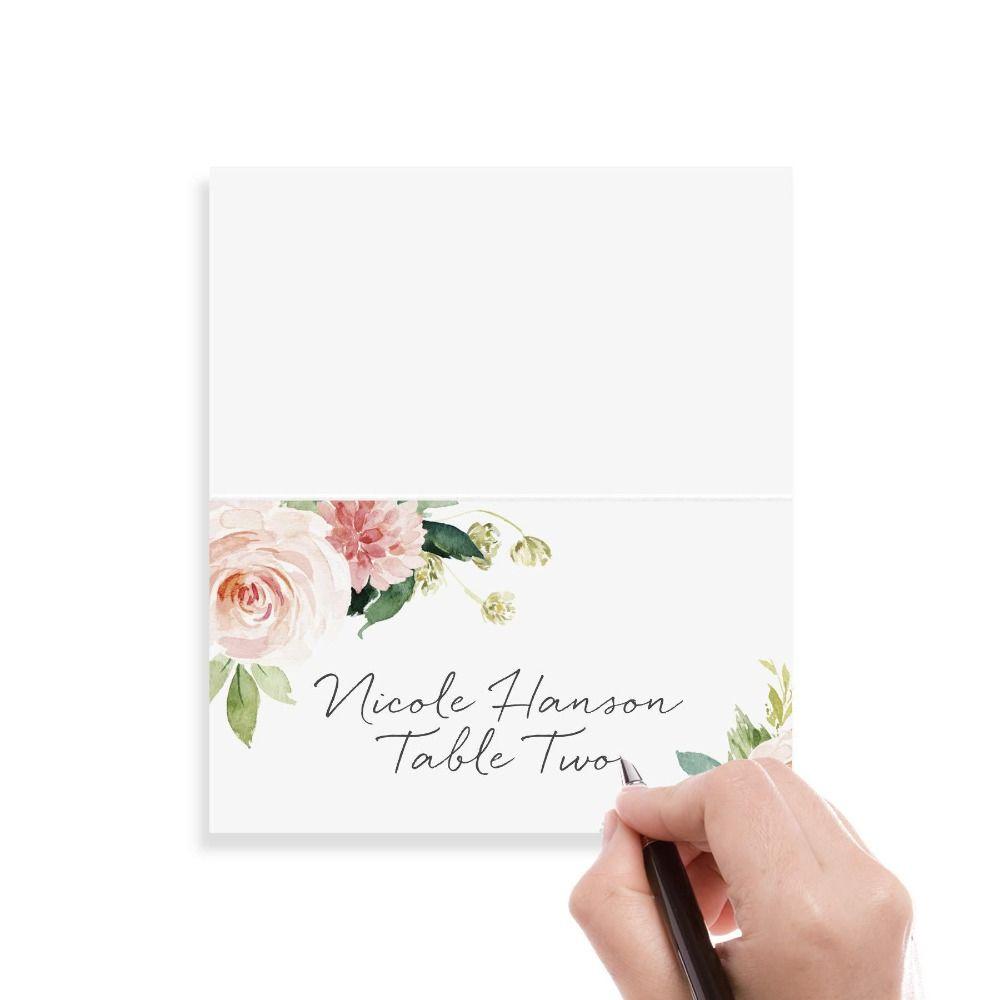 50pcs Paper Seating Place Cards Writable Tented Name Card  Dinner Party Seating