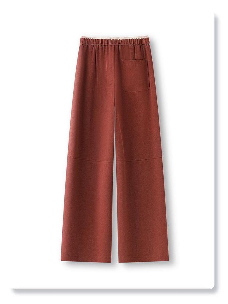 Women's Gray Wide-Leg Slimming Sweatpants - 2025 Spring Collection