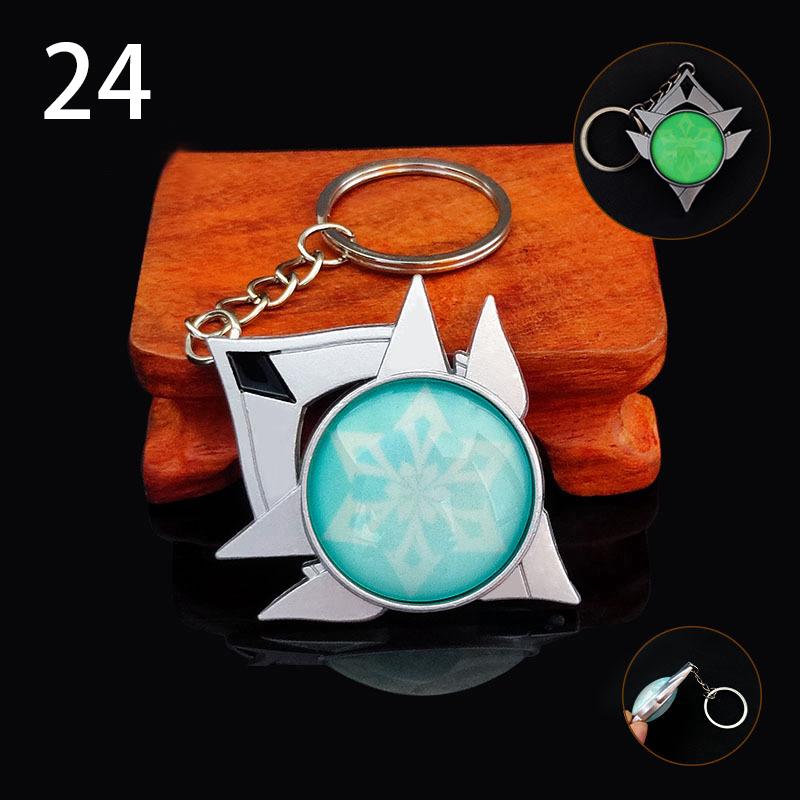 1 шт. Vision Lnazuma Eye Of Original God игрушка брелок светящийся брелок игра Genshin Impact 7 Element Weapons Ganyu