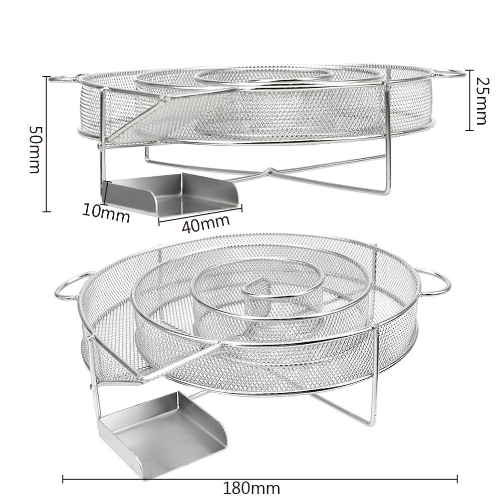 Генератор холодного дыма Стальной гриль-барбекю Коптильня Древесная пыль Горячая щепа Коробка для копчения