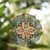 1pc Vintage Pattern Decorative Metal Wind Chime, Hanging, for Garden, Patio, Living Room, Office, with Spring, Summer