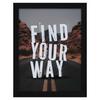 Мотивационная цитата Find Your Way Настенная художественная картина в рамке, многоцветная, мотивирующая, 10 X 13 дюймов, набор из 1 шт.
