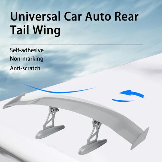 Мини-крошечный спойлер на багажник без перфорации, самоклеящийся сплошной цвет, универсальный автомобильный задний хвост