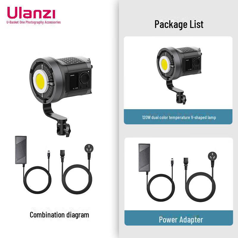 Ulanzi VL120Bi/C 120 Вт двухцветный полноспектральный свет с V-образным креплением для фотосъемки живой красоты