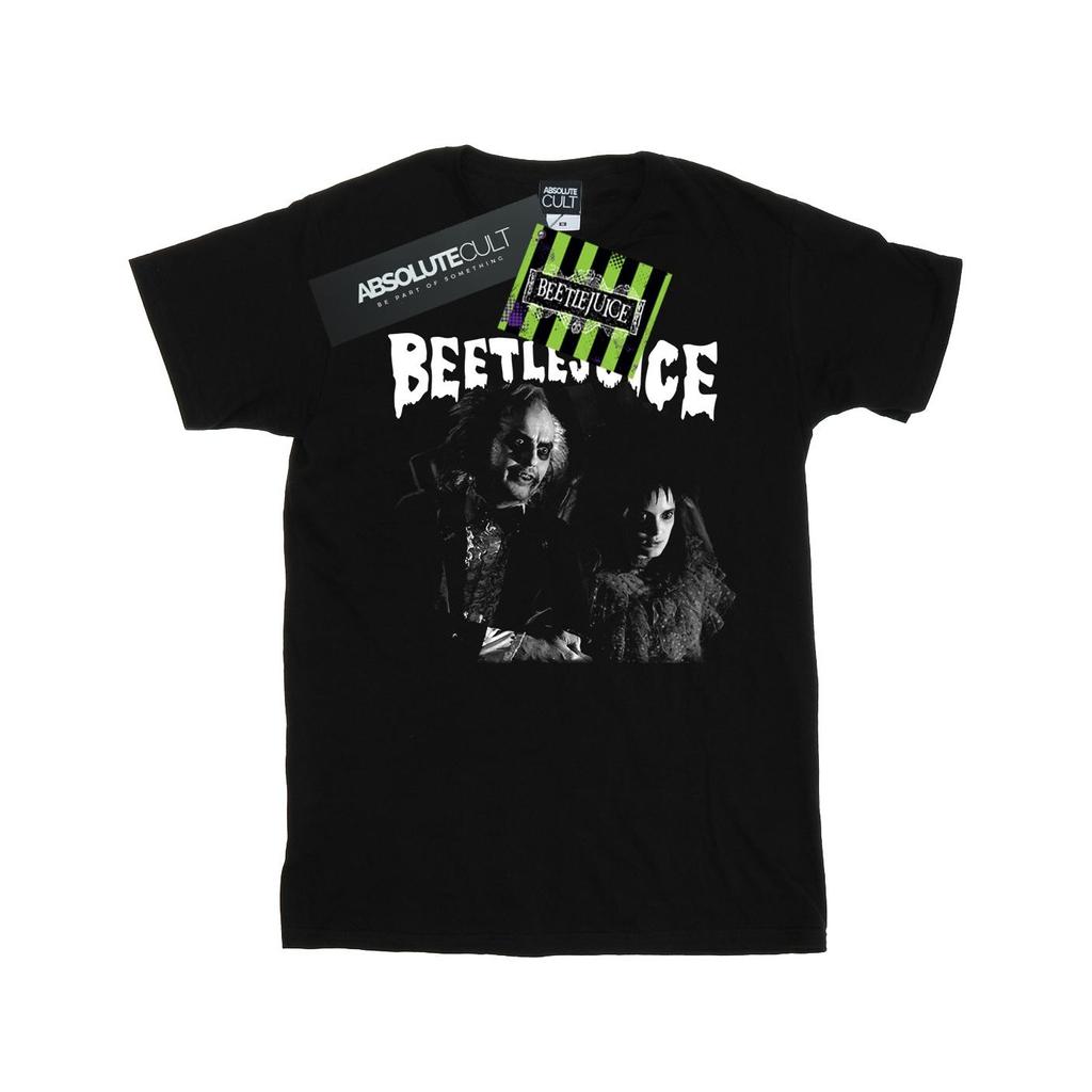 Beetlejuice Womens/Ladies Monochrome Pair Cotton Boyfriend T-Shirt