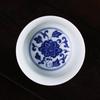 Vintage Blue & White Ceramic Tea Cup with Custom Logo