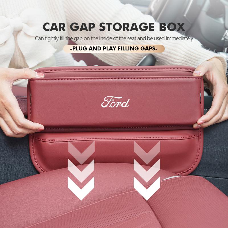AKO1 Car Seat Gap Storage Box Pocket Organizer Non Slip Holder For Ford mk2 mk3 Ranger Mondeo mk4 S-MAX Kuga Mustang Fusion