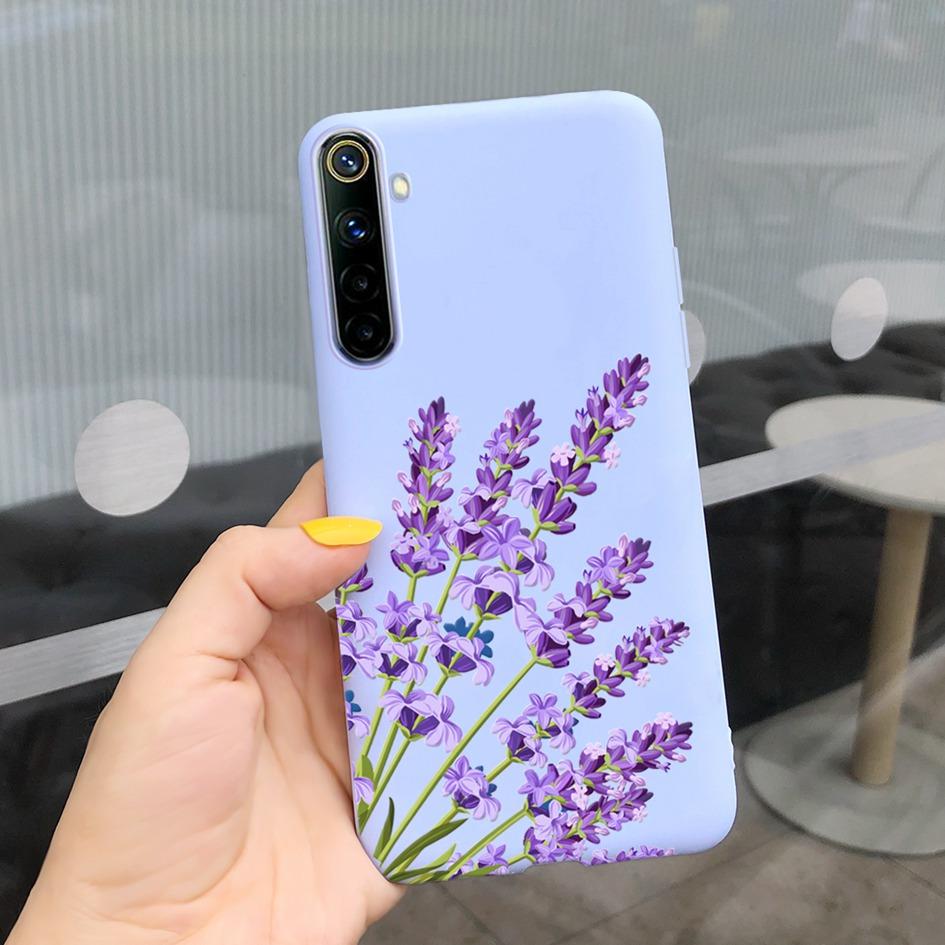 Для Realme 6 6 Pro Чехол Милые Узоры Молочной Коровы и Цветов Мягкая Задняя Крышка Для OPPO Realme 6 6S 6Pro RMX2061 Coque Funda Realme6 Capa