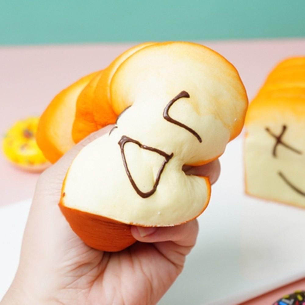 Cartoon Toast Squeeze Toy Soft Mochi Squish Foam Toy New Stress Squeeze Toy for Kids Adult