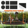 1 Set Trampoline Repair Kit with Square Round Rectangle Patch Scraper Waterproof Self-Adhesive Trampoline Tear Hole Covering Patch Kit