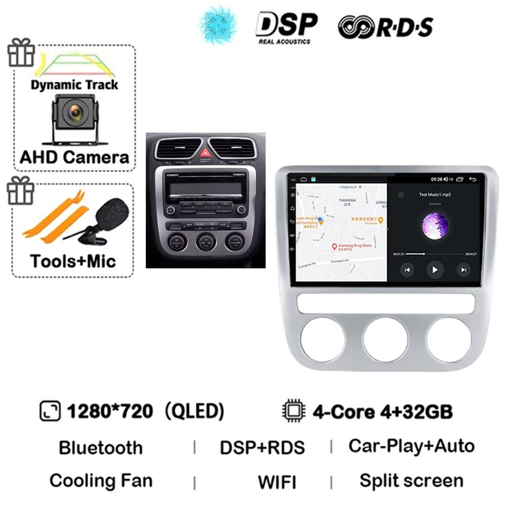 Android 14 для volkswagen vw scirocco eos 2009-2014 автомагнитола carplay Мультимедиа автоматическое головное устройство GPS-навигация стерео