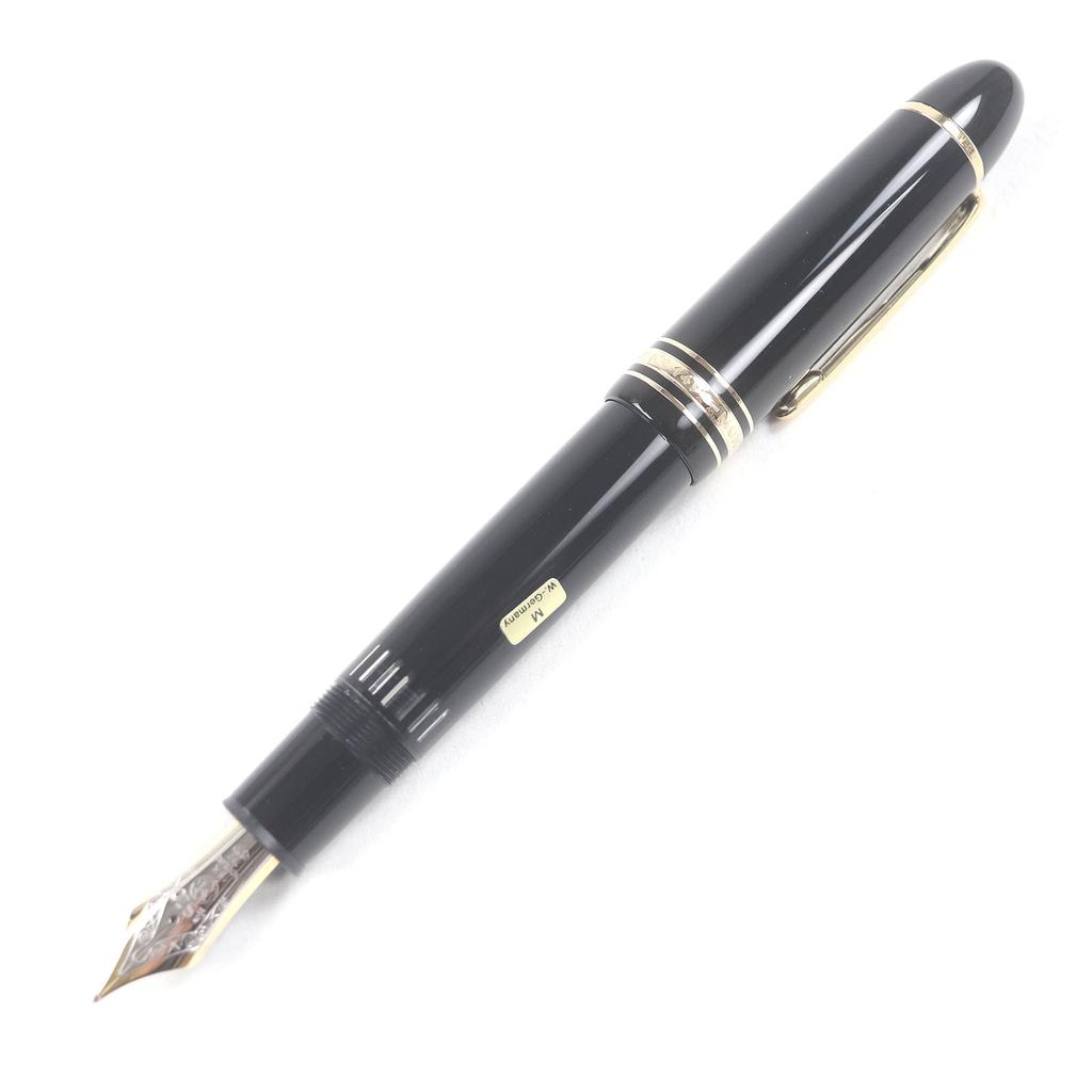 Отличная перьевая ручка MONTBLANC Meisterstck 149 Колпачкового типа Черная золото 18 карат мужская Б/у