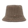 HIGHSCHOOLDISCO Badge Knit Bucket Hat Beige
