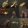 A Variety of Decorative Sculptures Bronze Miniature Statues Zodiac Key Pendant Key Chain Desk DIY Home Decoration Decorations
