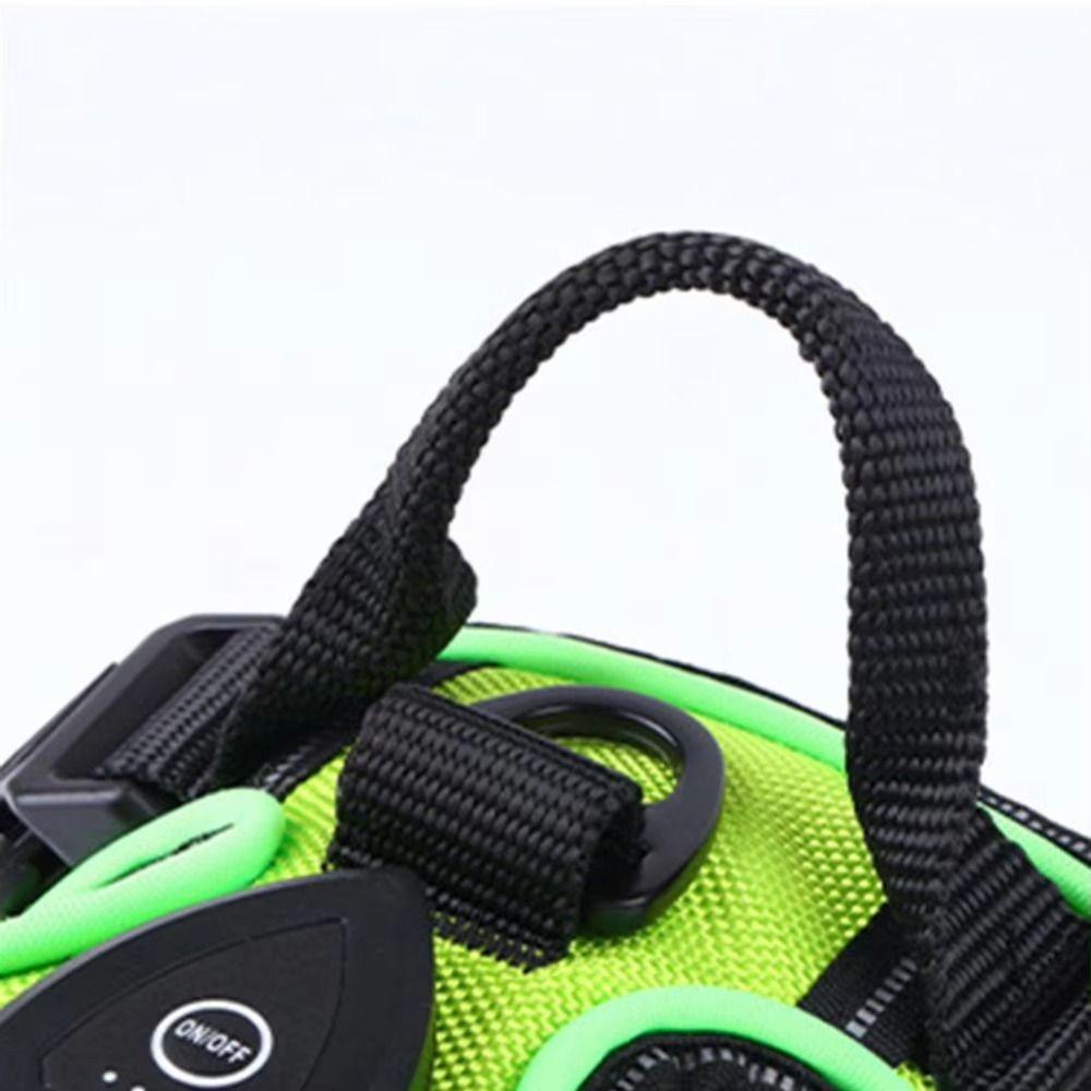 Light Up LED Dog Harness Rechargeable Flashing Luminous Pet Chest Strap Soft Padded Collar Dog Glow Vest for Night Walking