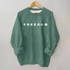 Women's Loose And Comfortable Round Neck Long Sleeved Sweatshirt With Printed Text