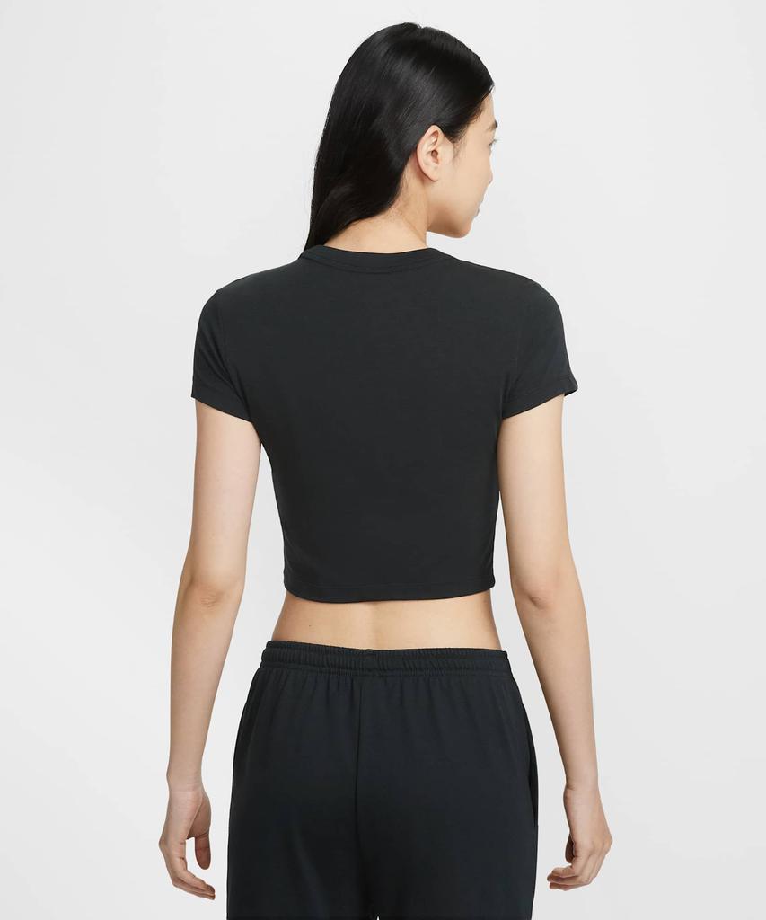 NIKE Sportswear Chill Knit Crop T-Shirt W - Black:White / Hf9539-013