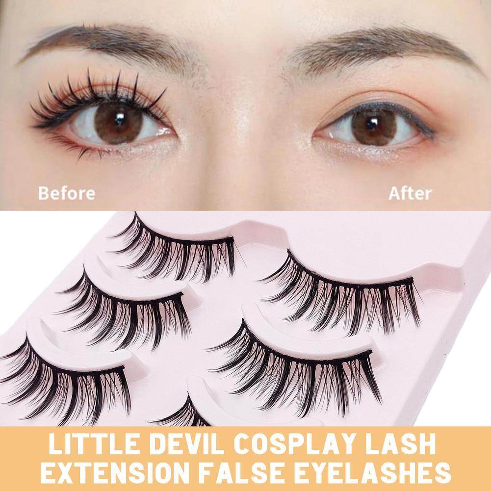 Натуральные Накладные 5 Пар Ресниц Наборы Густые Искусственные Наращивание Косплей Макияж Глаза Полные Косметические V3S4