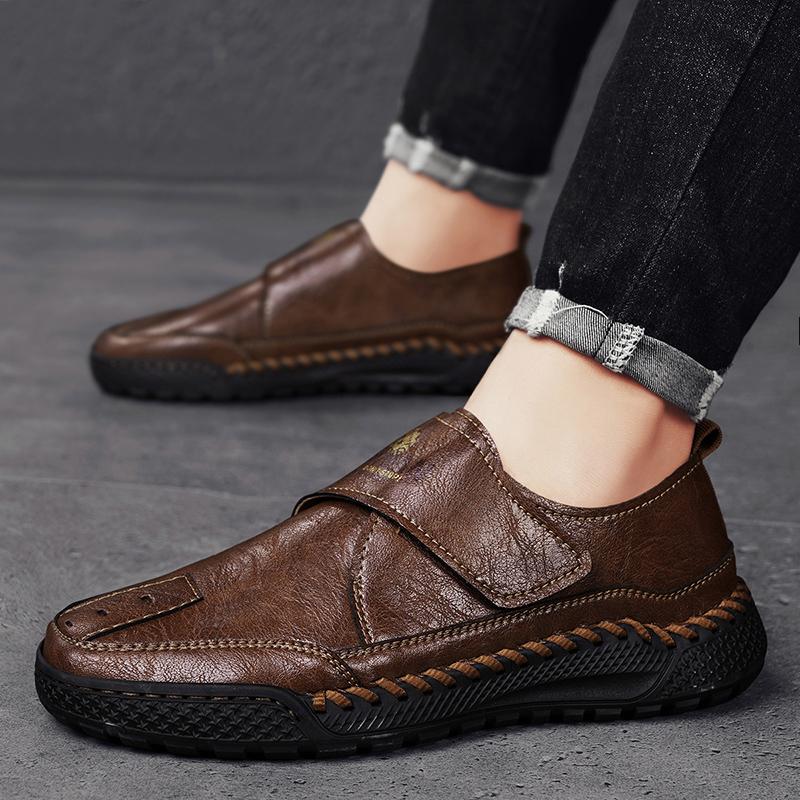 Fashion Luxury Brand Leather Men Casual Shoes Handmade Soft Leather Loafers Breathable Driving Shoes Moccasins Sneakers Big Size 46