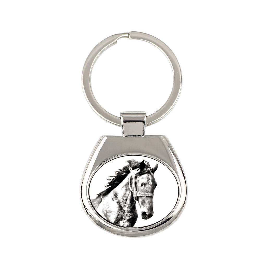 Mustang - Keychain with a Horse, Keychain with a Print, Personalized Pendant from the Art-Dog Brand
