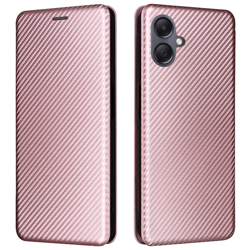 For Samsung Galaxy A07 4G Case Carbon Fiber Texture Drop-Proof PU Leather Phone Cover